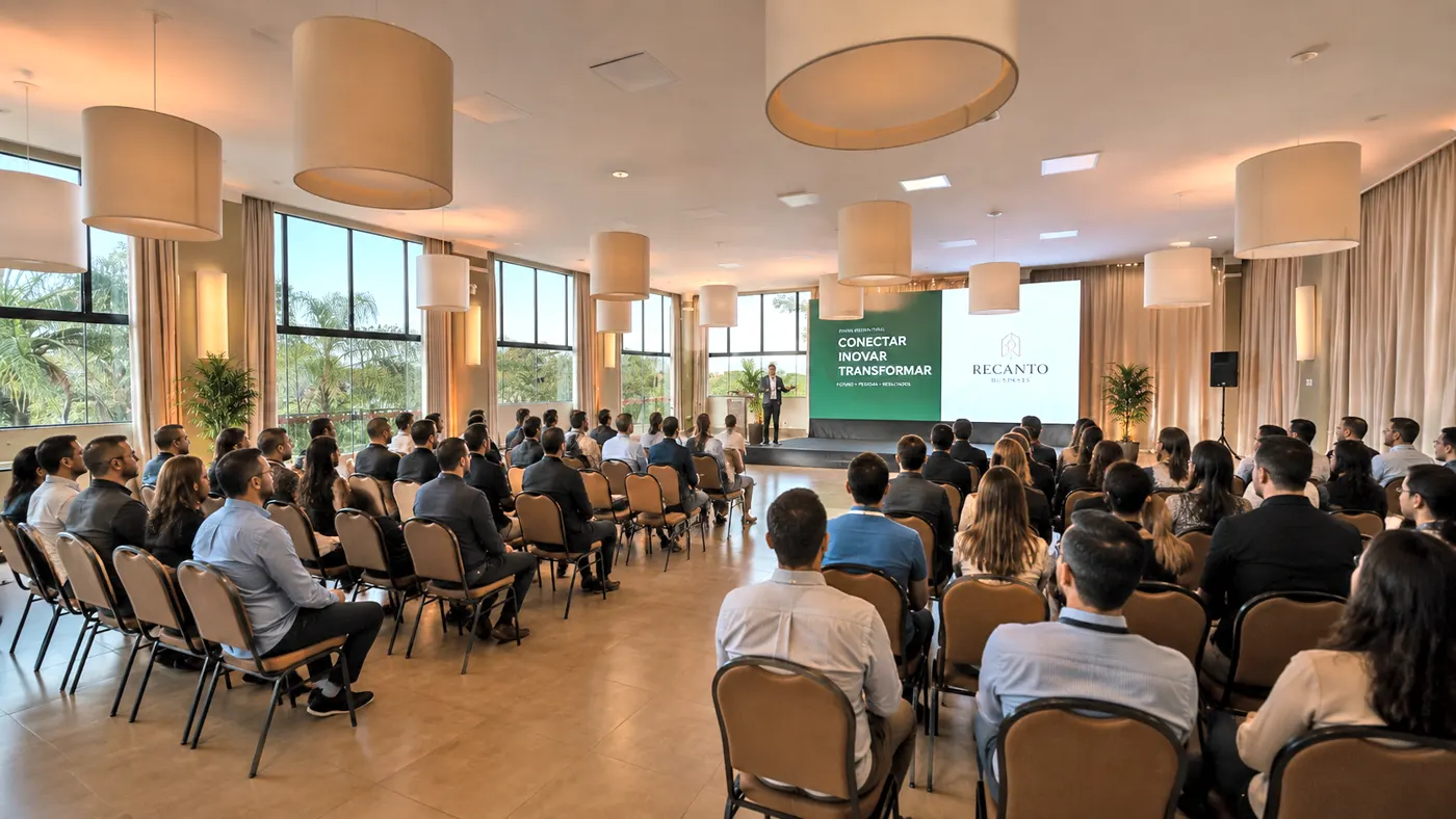 Plateia em palestra no Salão Pau Brasil